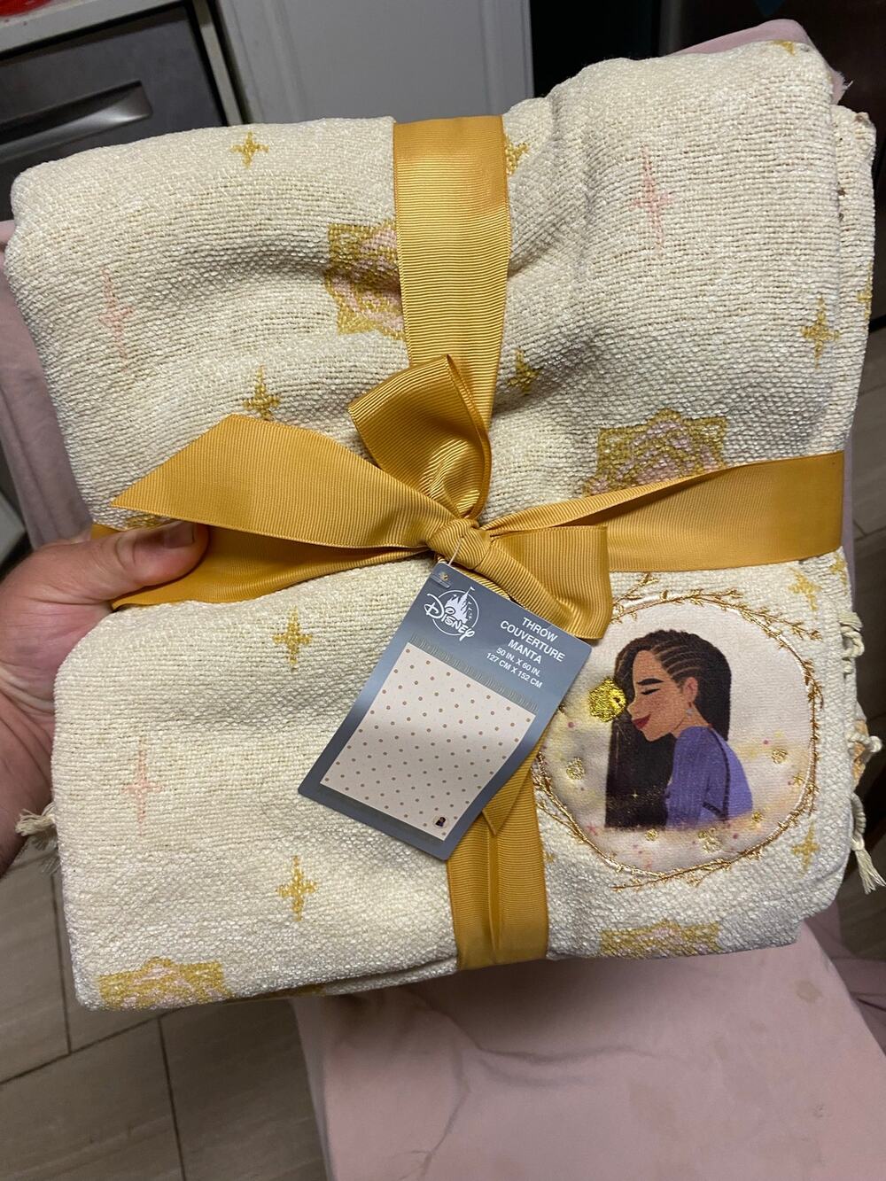 Disney Wish Chenille Throw Blanket Asha & Stars 50"×60" - NEW w/Tags